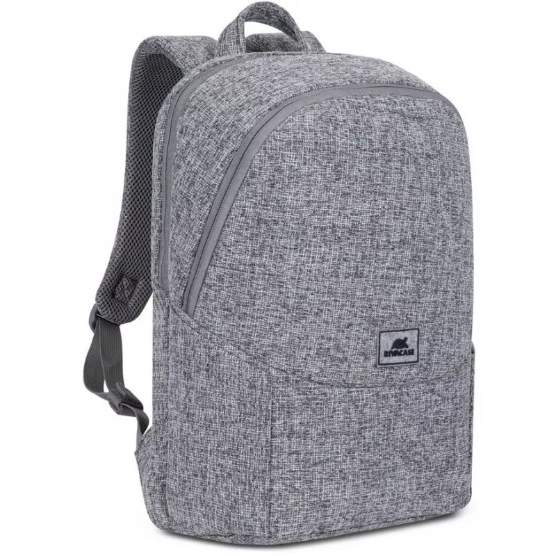 RIVACASE Anvik 15.6 plecak na laptopa, 15L, szary, wodoodporny materiał, kieszenie na tablet 10.5, smartfon, dokumenty, akcesoria, butelkę