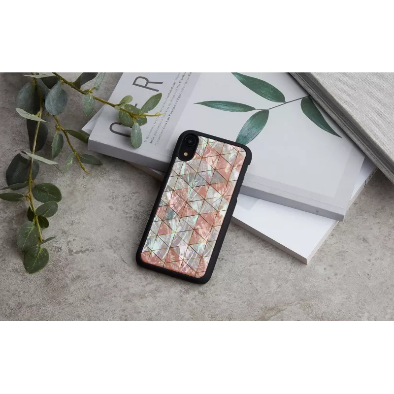 Etui na telefon iKins dla iPhone XR — Wzór romb, czarny