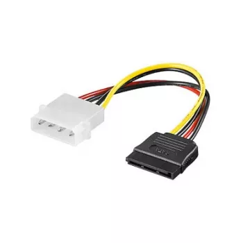 Kabel zasilający S-ATA 1x wtyk 4-pin na gniazdo 15-pin, Długość: ok. 15 cm, Good Connections® (5021-ATA)