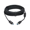 Eaton Tripp Lite Series USB 3.2 Gen 1 Plenum-Rated Fiber Active Optical Cable (AOC) - A/B M/M, Czarny, 20m - Kabel USB - USB Typ A (M) do USB Typ B (M) - USB 3.2 Gen 1 - 20,0m - P