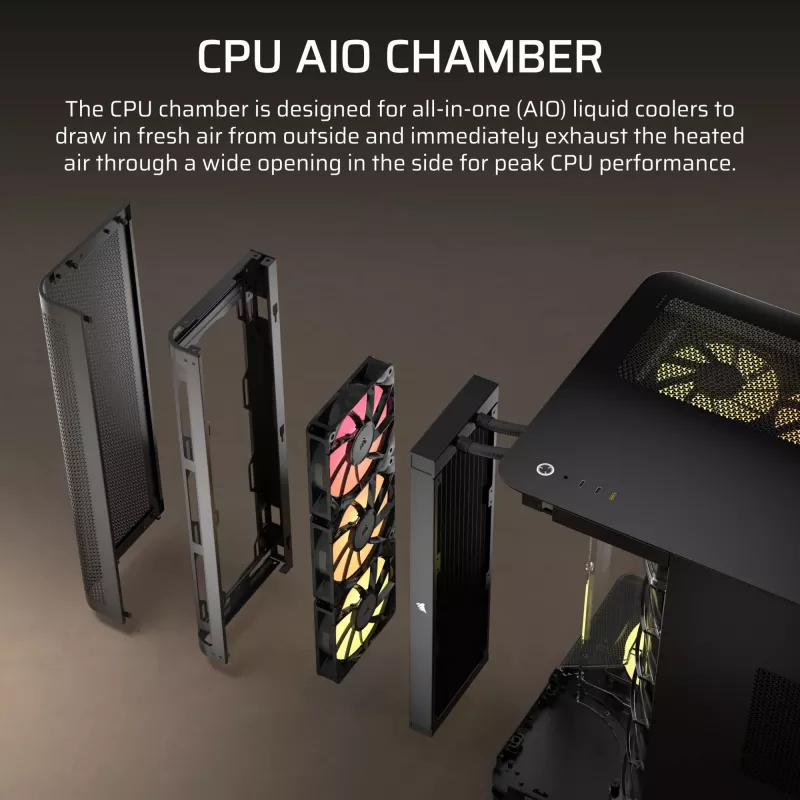 Obudowa PC Corsair AIR 5400 RS-R ARGB Midi Tower Czarna