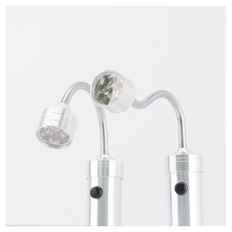 Lampka do grilla RealPower 495550 — stal nierdzewna, baterie AAA, zestaw 2 szt. do grillowania na zewnątrz