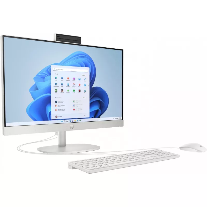 HP 24-cr0009ng AMD Ryzen™ 3 7320U 60,5 cm (23.8) 1920 x 1080 Pixel All-in-One-PC 8 GB LPDDR5-SDRAM 512 GB SSD Windows 11 Home Wi-Fi 6 (802.11ax) biały (A04VWEA#ABD)