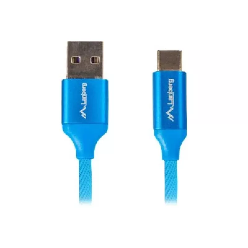 Kabel USB 2.0 LANBERG CA-USBO-21CU-0010-BL — USB A na USB C, 1 m, niebieski