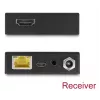 Zestaw nadajnika i odbiornika AV DELOCK 65955 — Przedłużacz HDMI Cat6/Cat6a, do 3840×2160, przewodowy, zasilanie Micro-USB B