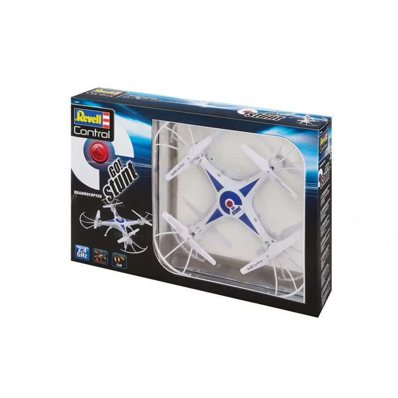 Revell GO STUNT 4 wirniki Quadcopter 380 mAh Niebieski, Biały