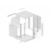 Szafa rack wisząca Lanberg 19'' 12U 600x600mm szara (drzwi szklane)