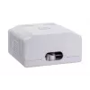 LANBERG Puszka natynkowa RJ-45 Cat6 OU6-0002-W biała, 2 gniazda, 30×54×57 mm
