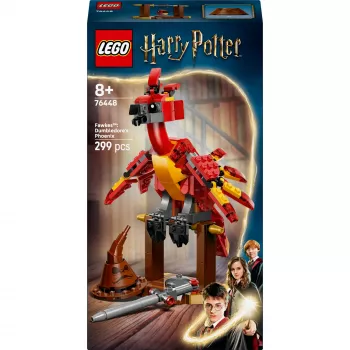 LEGO składany Fawkes — model Feniksa Dumbledore'a 76448, 299 elementów, wysokość 160 mm, wiek 8+