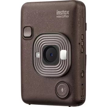 Natychmiastowy aparat fotograficzny Fujifilm Instax mini LiPlay — 1/5 cala 2560×1920 CMOS, wydruki 86×54 mm, 2.7 cala TFT, brązowy