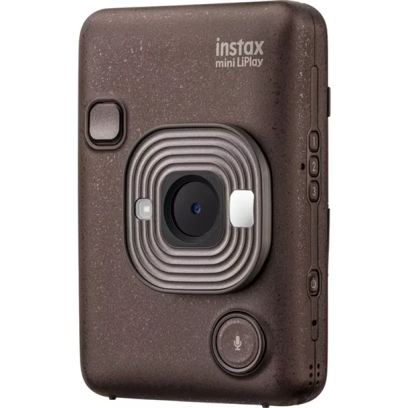 Natychmiastowy aparat fotograficzny Fujifilm Instax mini LiPlay — 1/5 cala 2560×1920 CMOS, wydruki 86×54 mm, 2.7 cala TFT, brązowy