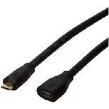Logilink - Przedłużacz USB - Micro-USB Type B (M) na Micro-USB Type B (W) - USB 2.0 - 3 m - Czarny (CU0124)