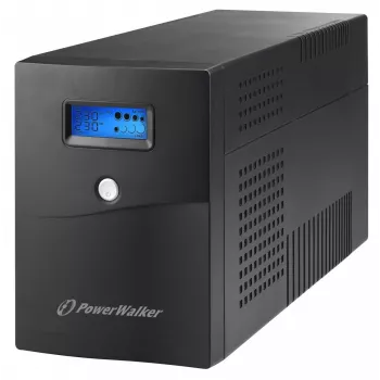 Zasilacz awaryjny UPS PowerWalker VI 3000 SCL FR 3 kVA / 1,8 kW, Line-Interactive, 4x gniazda typu E, akumulator 18 Ah (2×12 V)