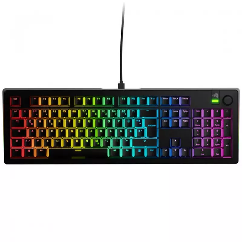 Mechaniczna klawiatura gamingowa GLORIOUS GMMK 3 100% Pre-Built ISO (DE) z przełącznikami Fox, czarna