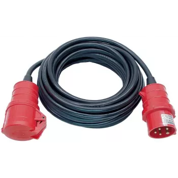 Brennenstuhl H07RN-F 5G1,5 - Przedłużacz zasilający - IEC 60309 16A (gniazdo żeńskie) do IEC 60309 16A (wtyk męski) - AC 400 V - 10 m - Czarny