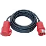 Brennenstuhl H07RN-F 5G1,5 - Przedłużacz zasilający - IEC 60309 16A (gniazdo żeńskie) do IEC 60309 16A (wtyk męski) - AC 400 V - 10 m - Czarny