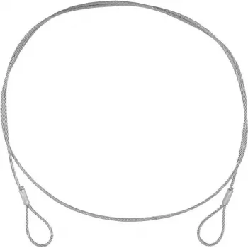 Linka stalowa EUROLITE 900 x 3 mm srebrna — lina stalowa bez złącza