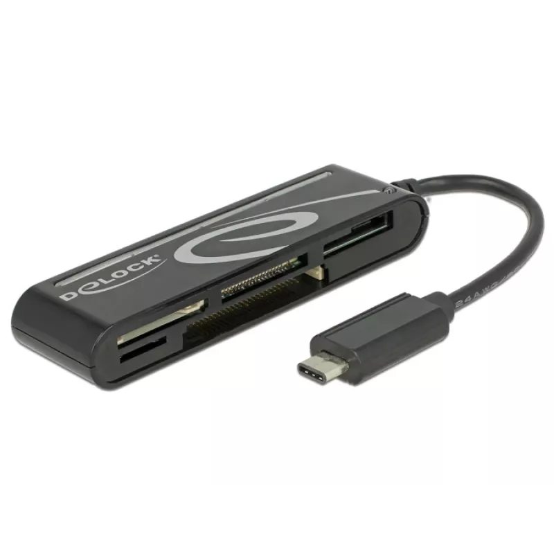 DeLOCK USB2.0 Card Reader USB Type-C męski 5 gniazd - Czytnik kart - All-in-one (Multi-Format) - USB-C (91739)