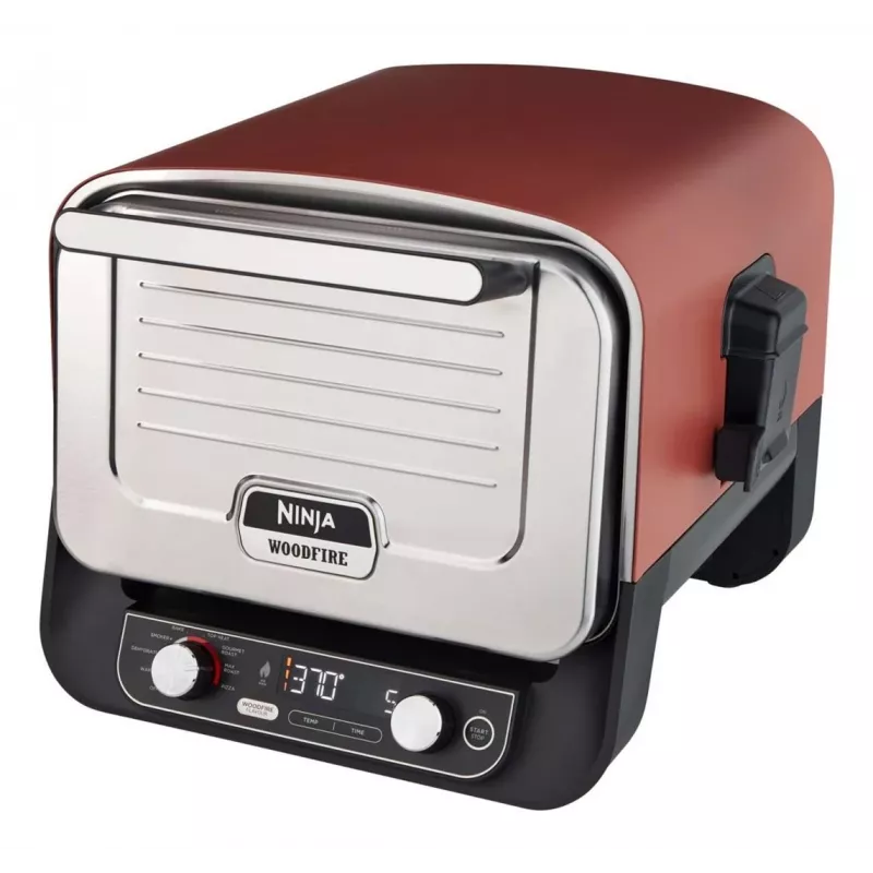 Ninja OO101EU grill ogrodowy/barbecue elektryczny + węglowy czarny, czerwony, srebrny 2400 W