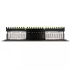 DeLOCK 66876 panel krosowy 1U Cat6a Czarny Metal