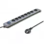 50168 Listwa przeciwprzepięciowa 8 gniazd AC 230 V 3 m szary - OCHRONA PRZEPIĘCIOWA (8 GNIAZD AC, TYP F, 230 V, 50 HZ - Qoltec