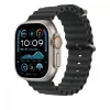 Band Apple 49mm Czarny Ocean Band Extension Natural Titanium Finish