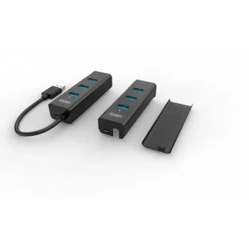 Hub interfejsowy UNITEK Y-3089 USB 3.2 Gen 1 (3.1 Gen 1) Type-A 5000 Mbit/s Czarny