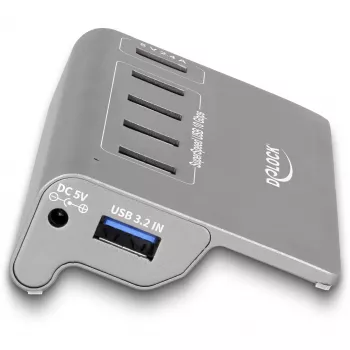 DeLOCK USB Hub 10 Gbps 4 porty Type-A 1 port szybkiego ładowania