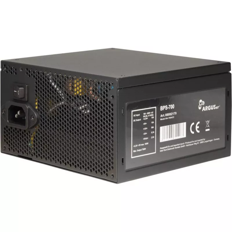 INTER-TECH ArgusNT BPS-700 Zasilacz 120mm wentylator Aktywny PFC 6xSATA 4x PCI-E 6+2 2x 4+4pin 80+ Bronze 230V EU (88882179)