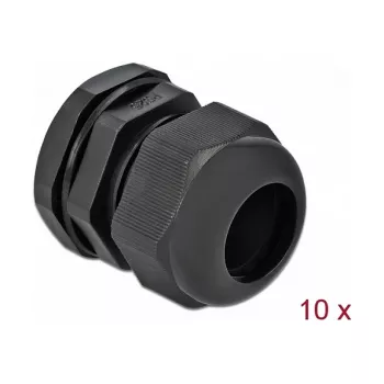 kabel Gland DeLOCK 60224 Czarny Plastic 10 szt.