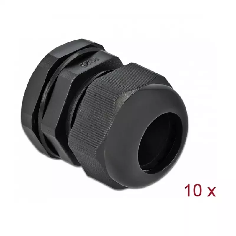 kabel Gland DeLOCK 60224 Czarny Plastic 10 szt.