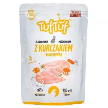 TUF TUF z kurczakiem i marchewką - mokra karma dla psa - 100g