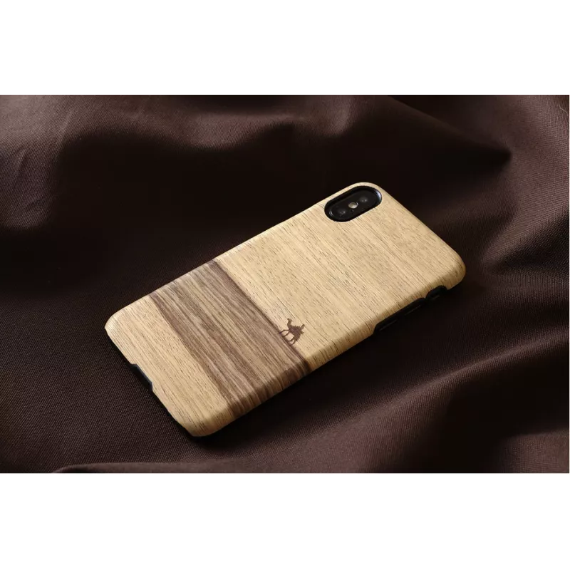 Etui na telefon MAN&WOOD do iPhone X/XS — terra Czarny, ochronna osłona tyłu