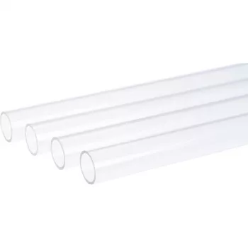 HardTube 12/10mm akryl (PMMA) przezroczysty 60cm, rurka transparentna, zestaw 4 szt.