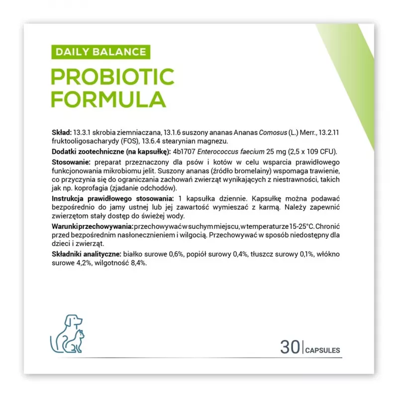 VETEXPERT Probiotic Formula - probiotyk dla psów i kotów - 30 szt.