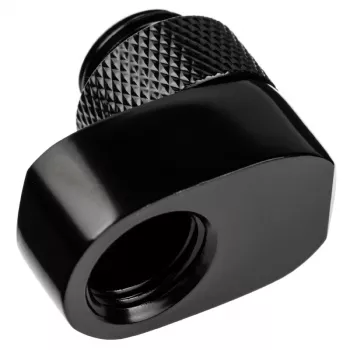 Złączka Alphacool 17601 — mosiężna złączka do układu chłodzenia komputera, czarna, 1 szt.