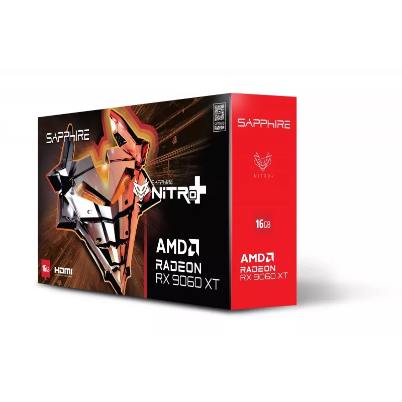 Karta graficzna Sapphire NITRO+ Radeon RX 9060 XT — 8 GB GDDR6, 128-bit, PCIe x16 5.0