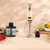 Mikser ręczny CECOTEC Power Mixer Retrożółty 1200MAX Cream&Crush, 1200 W, wiele prędkości, haki do ciasta i trzepaczki
