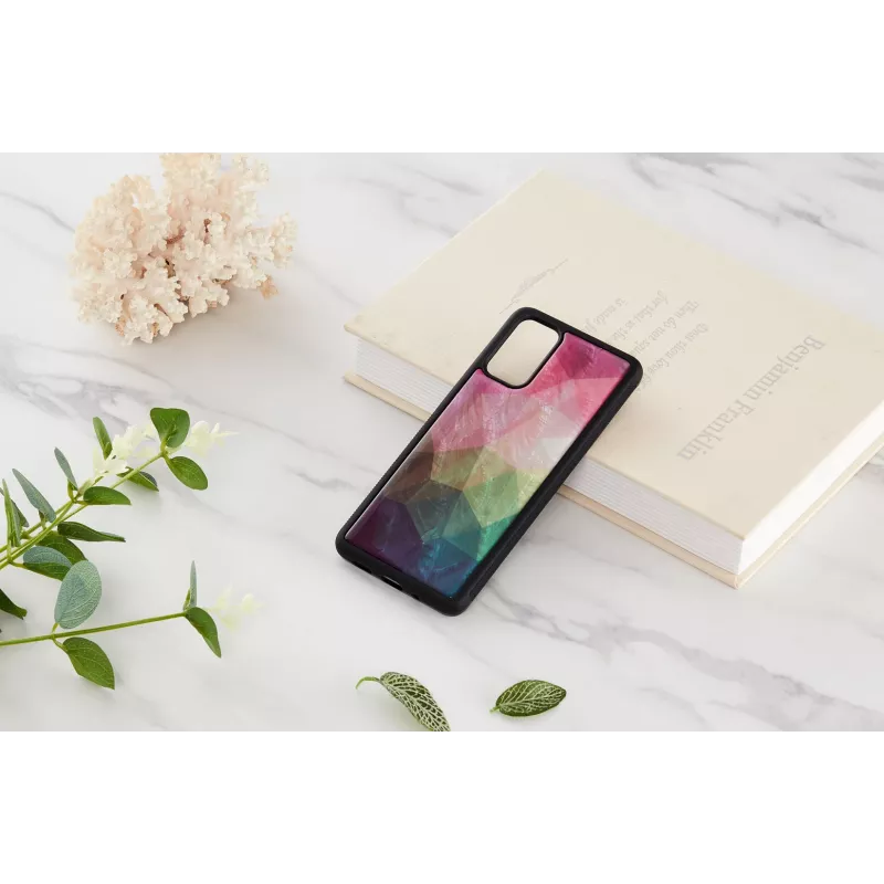 Etui iKins do Samsung Galaxy S20+ — wzór wodnego kwiatu, czarne