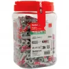 fischer Kołek rozporowy DUOPOWER 10x50 BigBox jasnoszary/czerwony 210 sztuk z możliwością wielokrotnego zamykania (570550)