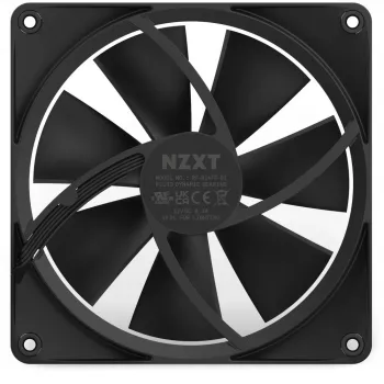 Wentylator obudowy NZXT F140 RGB 14 cm, czarny, 500–1800 RPM, łożysko Fluid Dynamic, 4-pin, 18 diod LED