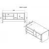 Cama PORTO bench/table 100x50x46 oak/Czarny