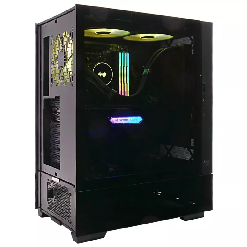 InWin Modfree Base Big-Tower z hartowanego szkła - czarny