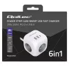 Listwa zasilająca Power Cube QOLTEC 52547 3× gniazda AC, 2×USB-A, 1×USB-C PD 20W