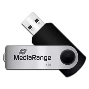 MediaRange MR908NTRL Pamięć USB 8 GB USB Typ-A 2.0 Czarny - Srebrny (MR908NTRL)
