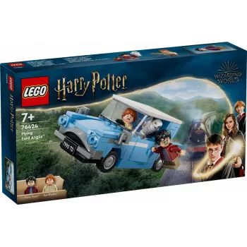 LEGO Harry Potter Latający Ford Anglia Samochód Zabawka dla Dzieci od 7 Lat, Chłopców i Dziewczynek, Model do Zbudowania z Minifigurką Rona Weasleya i Hedwigą