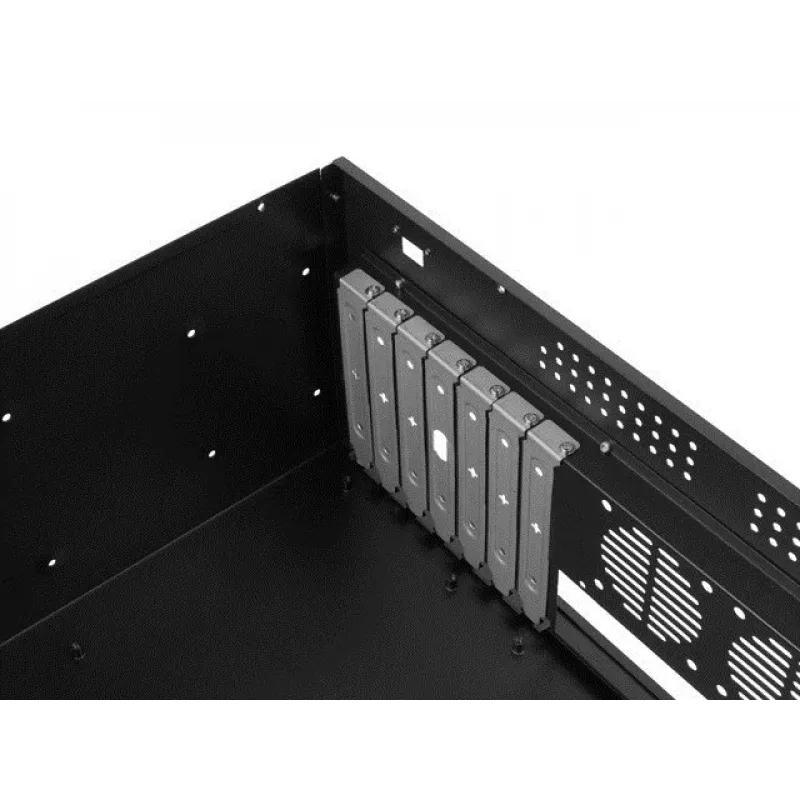 Obudowa rack LANBERG SC01-3504-10B, 1x 3,5 cala + 1x 2,5 cala zatoki, 7 slotów rozszerzeń, 2x 120 mm przednie wentylatory, USB2.0