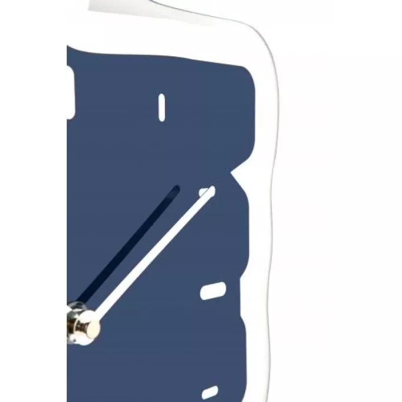 Zegar ścienny NeXtime 3072bl Thumbs up, 40,5x41,5 cm, niebieski/srebrny
