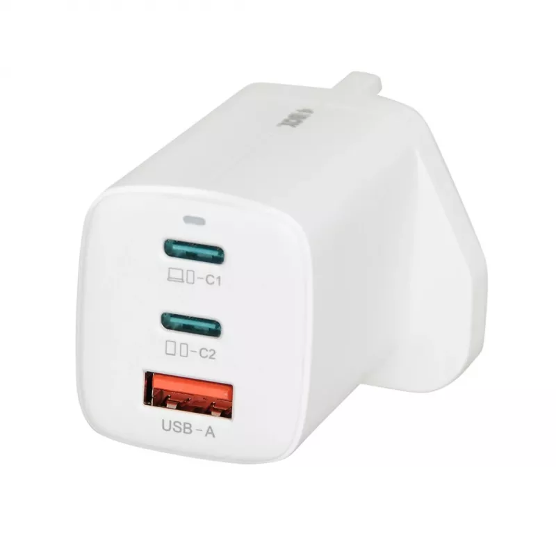 iBOX C-65 Biały, uniwersalna ładowarka GaN 65W, wtyczka UK