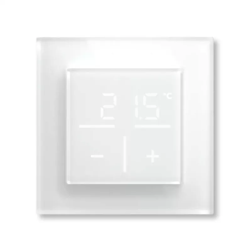 Szklany termostat ścienny Homematic IP 161333A0 z czujnikiem CO2, cyfrowy RF, 230 V, 54,5×54,5×29 mm